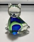 Art Glass Cat Murano Figurine Paperweight