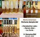Niche American Perfume 14 Sample Bundle Clandestine Labs/Darren Alan/La Curie