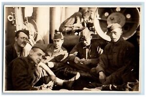 WWI Postcard RPPC Photo US Military Playing Cards c1910's Unposted Antique