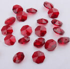20pcs 14mm Red Crystal Octagonal bead Prism Decoration Crystal chandelier parts