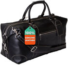 Genuine Leather Travel Duffel Bag Weekend Luggage Buffalo Leather Duffle Bag