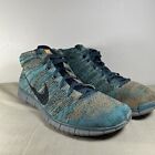 Size 11.5 - Nike Free Flyknit Chukka Woven Mineral Teal Shoes 639700-301