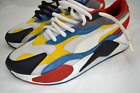 Mens PUMA RS-X3 Puzzle White Yellow Red Sneakers Lifestyle Shoes Size 11.5