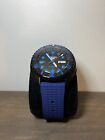 Custom Automatic Watch Seiko Powered Mod - Black and Blue Turtle