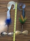 Lot Of 2 Large 10 Inch Double Bucktails Rigged With A Kalin's BIG'N Grub
