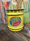 VINTAGE 1951 MASONS ROOT BEER 10 GALLON SYRUP CAN DRUM SIGN COCA COLA 7UP PEPSI