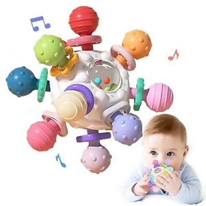 Baby Sensory Teething Toys for Babies 0-6 Months, Montessori Toys Baby
