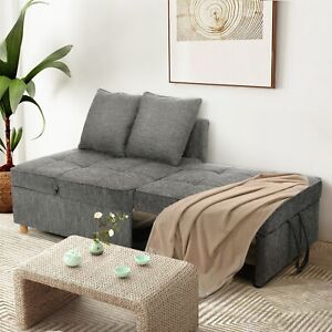 Sofa Bed Chair 4-in-1 Convertible Chair Bed Folding Single Recliner Sleeper Sofa