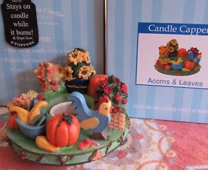 Old Virginia Candle Co CAPPER Fall ACORNS & LEAVES Floral Hen Pumpkin Stopper