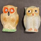 New ListingVintage Owl Pair 1920’s-30’s Bird Cage Feeder Seed Water Dish Porcelain Ceramic