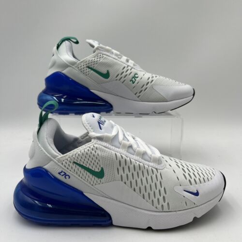 Women's Size 8 Nike Air Max 270 White Lapis White Blue Sneakers AH6789 109