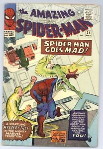 New ListingAmazing Spider-Man 24 (VG+) Ditko Sandman Vulture cvr! MYSTERIO 1965 Marvel Y502