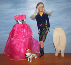 Blue Velvet Horse Ride Jacket Skirt Jodhpurs Dog Pink Gown Bangs Barb Doll