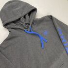 Ariat Hoodie Sweatshirt Men’s L-Tall Cotton Blend Gray Blue Logo Spellout Work