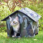 Cat House for Outdoor Cats, Weatherproof and Insulated Feral Cat House with Mat