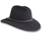 【oZtrALa】Felt HAT Fedora Indiana Jones AUSTRALIAN-Wool Mens Leather Band Cowboy