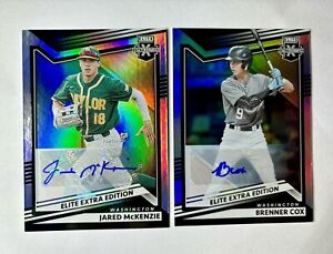 New Listing2022 Panini Elite Extra Edition Auto Lot Jared McKenzie Brenner Cox Nationals
