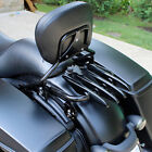 Black Backrest Sissy Bar & Stealth Rack For 09-24 Harley Road Glide Street Glide (For: 2014 Harley-Davidson Street Glide FLHX)
