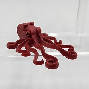 LEGO Dark Red Octopus Figure Animal Underwater Rare Color Authentic Pre-owned