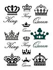Waterproof Temporary Fake Tattoo Stickers Classic King Queen Crown Design Set