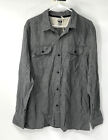 Dockers NWT Men’s All Seasons Tech Flannel Gray Button Down Shirt Size Medium