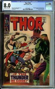 THOR #146 CGC 8.0 OW/WH PAGES // ORIGIN OF THE INHUMANS MARVEL COMICS 1967