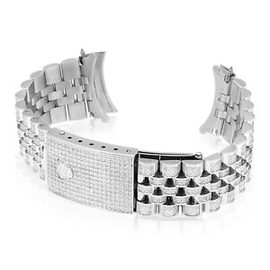 Rolex Datejust White 4.5CTW Natural Diamond Jubilee 36mm Watch Band
