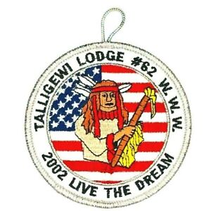 Talligewi Lodge 62 Patch 2002 Live the Dream Lincoln Heritage Council OA
