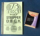 Vintage Magic Trick New Red Bicycle Stripper Deck & Vintage 75 Trick Booklet