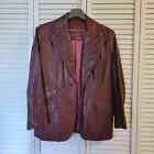 Vintage Etienne Aigner Burgundy Leather Jacket Size S