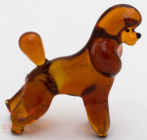 Art Blown Glass Figurine of the Poodle dog