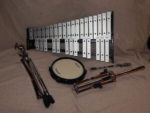 Ludwig Xylophone Glockenspiel Practice Pad with Stand Rolling Carrying Case