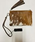 Raviani Real Hair On Cowhide Wristlet/clutch Bag  Tassel zipper Made In USA #10