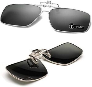 TERAISE Polarized Clip-on Sunglasses with Flip Up Function Suitable for Driving