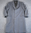 VTG Wool Cashmere Overcoat Men's 46 Regular Dark Gray Italy Made Topcoat Classic