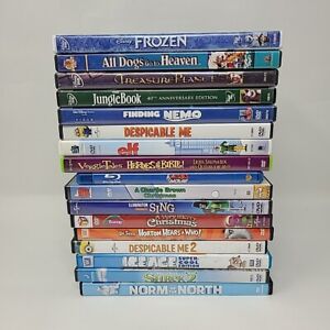 Disney Pixar Sony Smurfs Nickelodeon Warner Brothers LOT OF 17 Kid DVDs