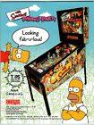 Simpsons Pinball Party Game FLYER Original Artwork 2003 Double Sided 8.5