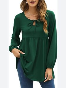 Coolmee NWT Green  Maternity Babydoll Peplum Knit Top Size XL