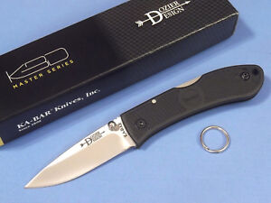 KA-BAR 4072 DOZIER Small Folder Black lockback knife / clip 3 3/8