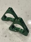 Aluminum Cable Hanger For Brake Straddle Wire.  Green.