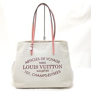 Louis Vuitton LV Tote Bag  White Canvas 1184748