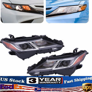 Pair Headlights For 2018 2019 2020 Toyota Camry LE SE Right+Left LED Headlamps