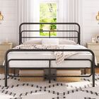 Twin/Twin XL/Full/Queen Size Metal Bed Frame with Geometric Pattern Headboard