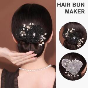 Non-slip Flower Hair Clip Cloth Lazy Hair Curler Hair Bun Maker Women Girls New