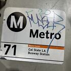 Los Angeles LA metro Bus Sign Rare Street SIGN TRANSIT 14x18” Cal State Graffiti