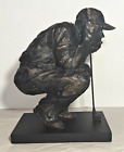 Vintage MCM Austing Productions Golfer Art Sculpture Crouching Putter Free Ship