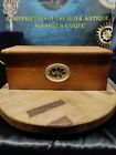 Vintage Pfaltzgraff Village Wooden Divided Double Recipe Holder Box With Lid