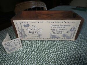 19th Century CLOTH DOLL KIT Wooden ADVERTISING CRATE  - 11