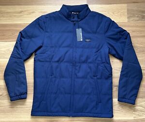 Travis Mathew Men's Full Zip Seaboard Puffer Jacket Mood Indigo Blue Size M
