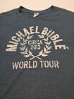 Michael Buble World Tour Adult T Shirt Size Large Circa 2013 Concert Optima Tag